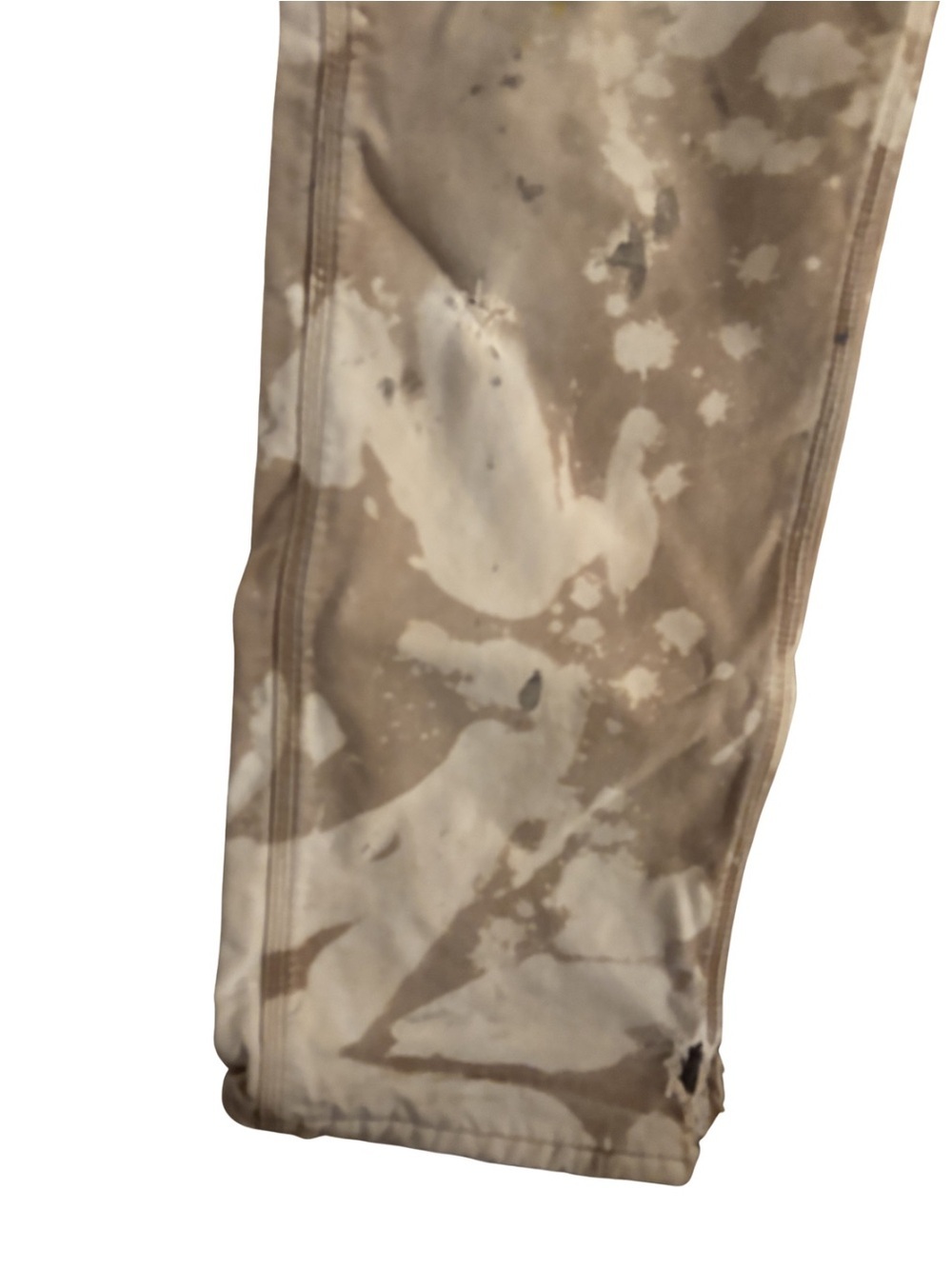 Carhartt x Trashaus Collab Bleach Work Pants in Beige & White - Picture 3 of 6